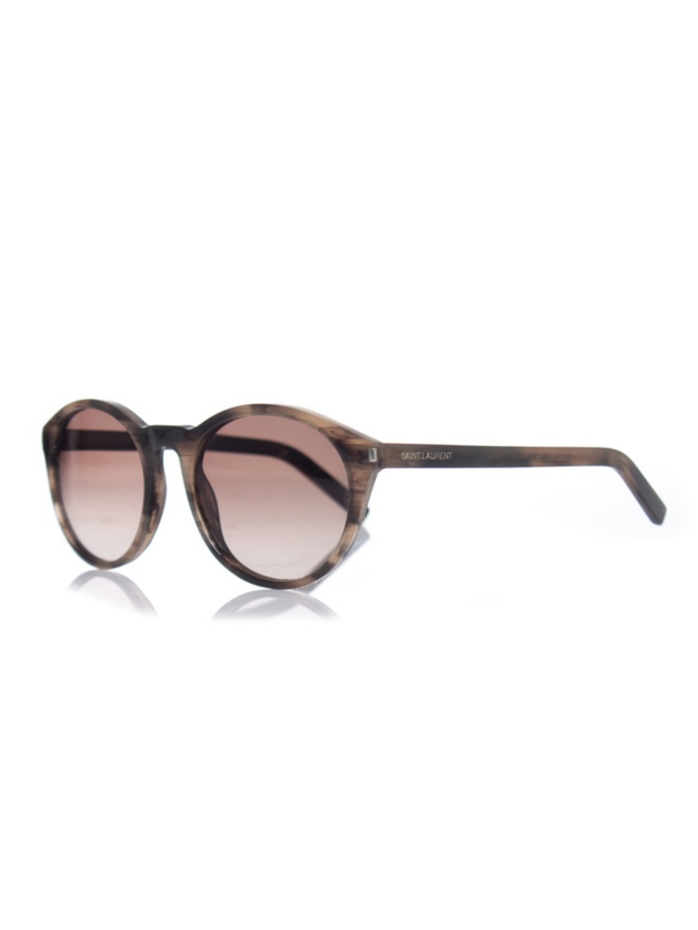 Saint Laurent Classic 7 Tortoiseshell Round Sunglasses
